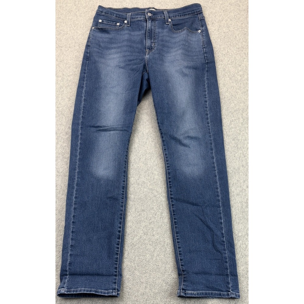 Levi's 724 Womens High Rise Straight Jeans Blue Denim Regular Fit Classic 32